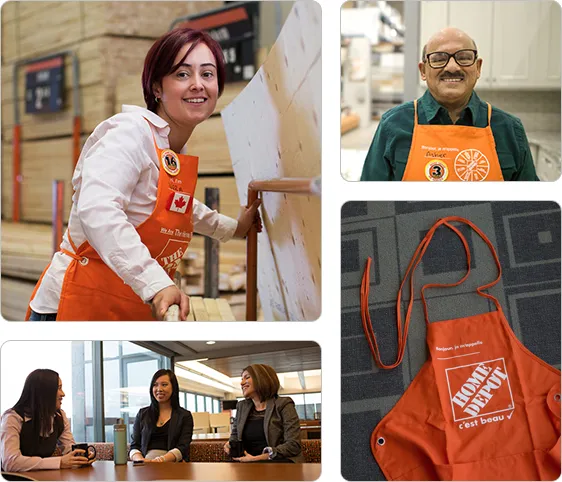 Collage of The Home Depot Canada Team Members in various roles.