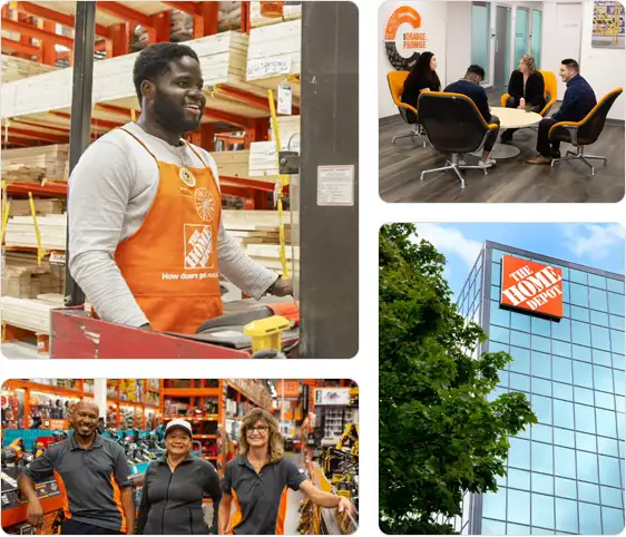 Collage of The Home Depot Canada Team Members in corporate and store positions.